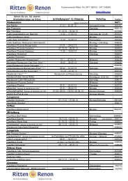 Verzeichnis der Einkehrmöglichkeiten - Tourismusverein Ritten