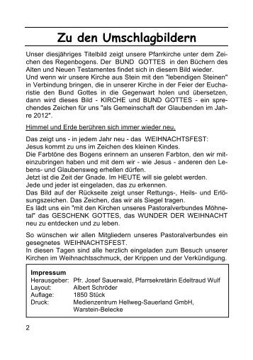 Jahresrückblick 2012 - Pastoralverbund Möhnetal