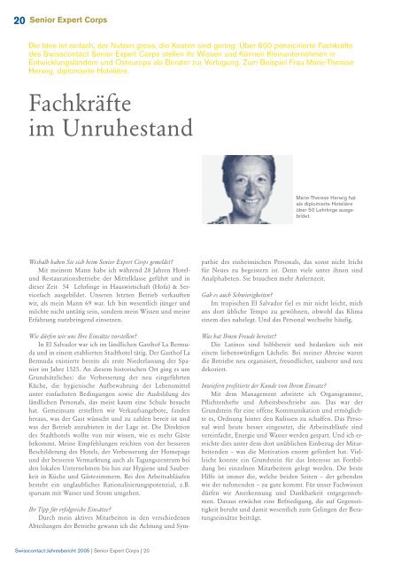 Jahresbericht 2005 - Swisscontact