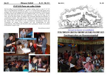 Ü 27 2/3 Party ein voller Erfolg Mittergarser Dorfblattl Seite 20 Nr. 88 ...