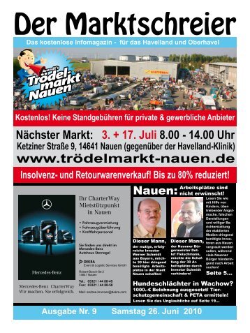 Ausgabe 9 vom 26.06.2010 - Marktschreier