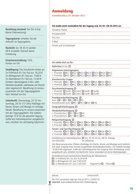 Herbsttagung 2012 - Bund der Freien Waldorfschulen