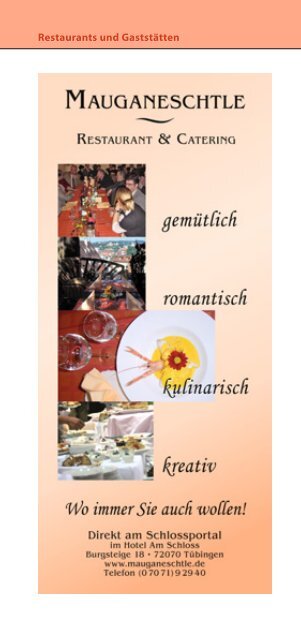 Gastronomieführer - in Tübingen