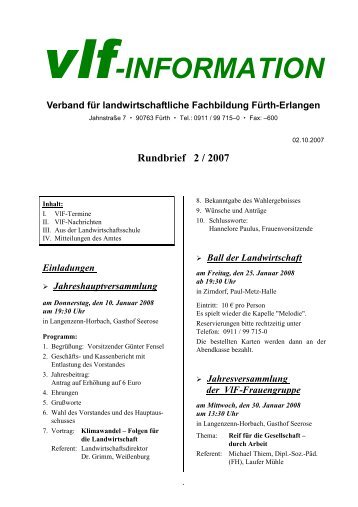 vlf-INFORMATION - Amt für Ernährung, Landwirtschaft und Forsten ...