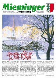 Mieminger Dorfzeitung Dezember 2003 - Gemeinde Mieming - Land ...