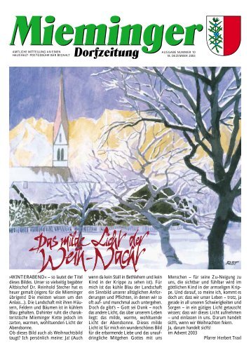 Mieminger Dorfzeitung Dezember 2003 - Gemeinde Mieming - Land ...