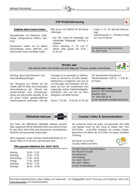 Bürgerinformation Nr. 12/S. 15 - 28 (0 bytes - Mattsee