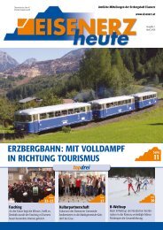 erzbergbahn: mit volldampf in richtung tourismus - Eisenerz