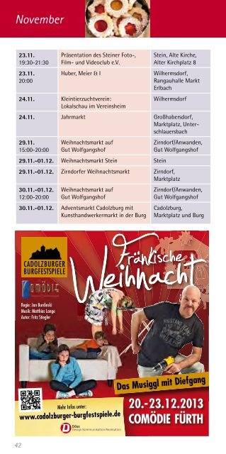 Veranstaltungs- Kalender 2013 - Landkreis-Fürth