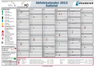 Abfuhrkalender 2013 Kalletal