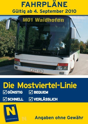 Die Mostviertel-Linie - Verkehrsverbünde Niederösterreich ...