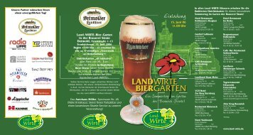 Einladung LANDWIRTE BIERGARTEN - Lippische Land-Wirte