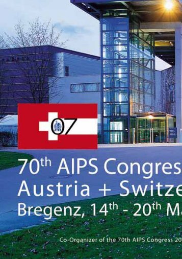 70th AIPS Congress 2007 - Vorarlberg Online