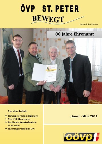 80 Jahre Ehrenamt - sankt-peter.ooevp.at