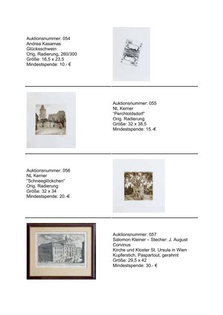 Katalog zur Benefiz-Kunstauktion - Stadtgemeinde Eggenburg