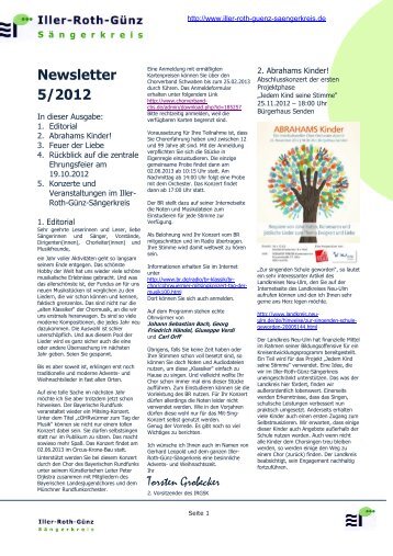 Newsletter - 2012-05 - Iller-Roth-Günz Sängerkreis