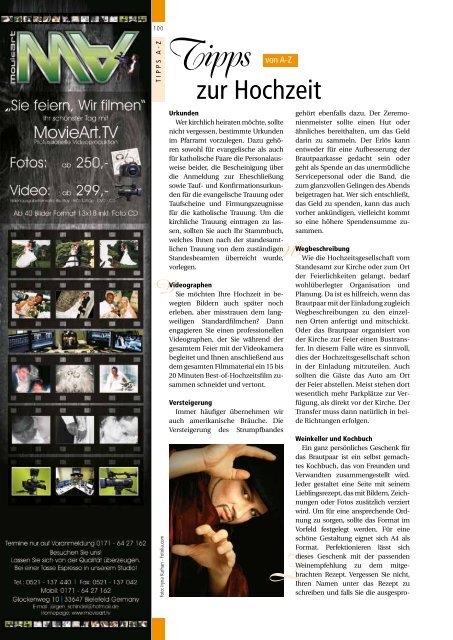 Bielefelds - Hochzeitsmagazin Bielefeld