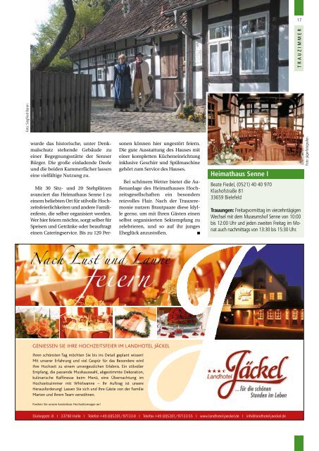 Bielefelds - Hochzeitsmagazin Bielefeld