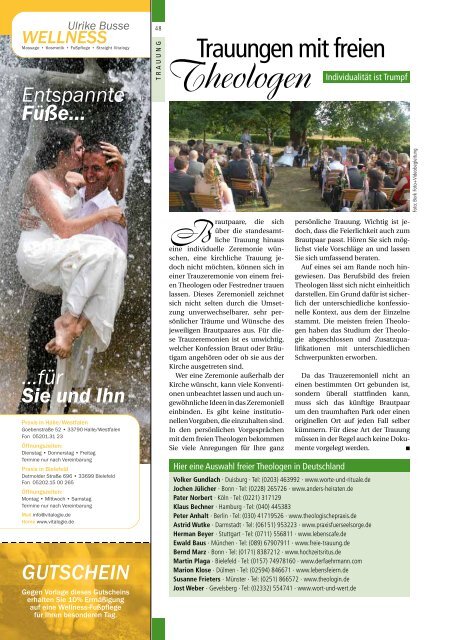 Bielefelds - Hochzeitsmagazin Bielefeld