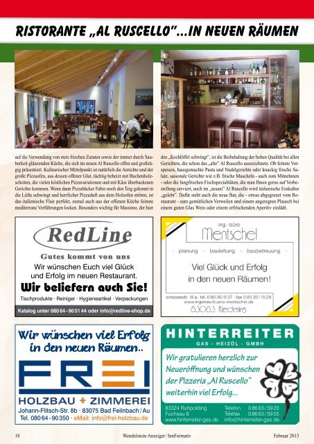 Ausgabe vom Februar 2013 - Wendelstein Anzeiger