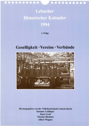 Geselligkeit ·Vereine ·Verbände - Historischer Verein Lebach E. V.
