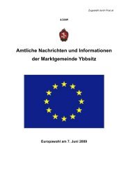 Amtliche Nachrichten Ausgabe 4/2009 - Marktgemeinde Ybbsitz