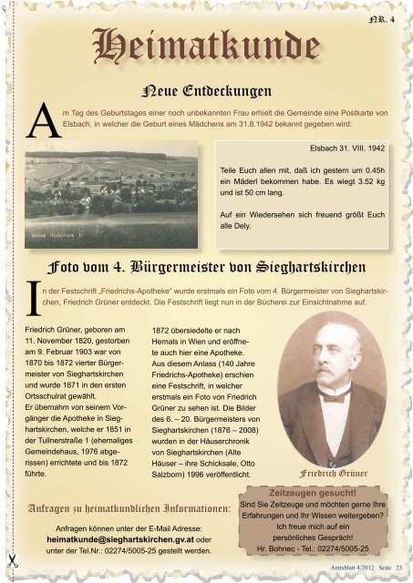 Amtsblatt Nr. 4/2012 - Sieghartskirchen