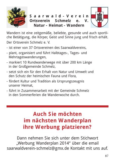 Wanderplan zum Download (6MB)!!! - Saarwaldverein Schmelz