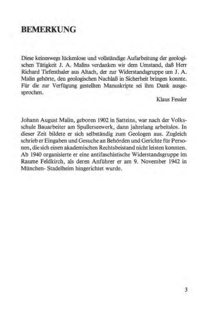 Ein "steiniger' , Weg - Johann-August-Malin-Gesellschaft