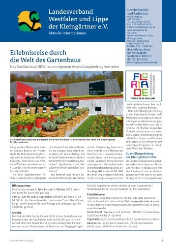 Landesverband Braunschweig Gartenfreunde e.V. Erlebnisreise ...