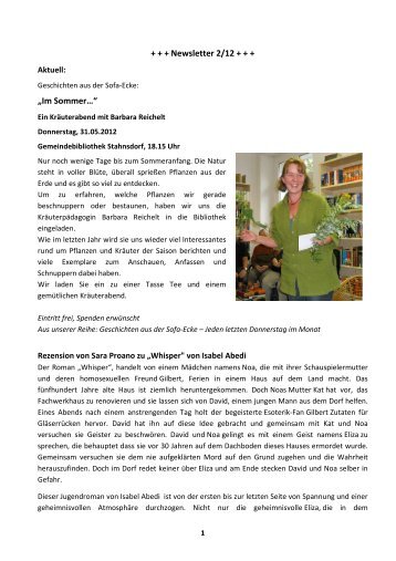 Newsletter 2/12 - Stahnsdorf