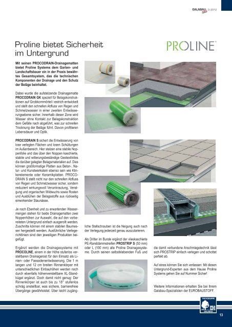 Galabau-Aktuell Ausgabe 3/2012 - Beinbrech GmbH & Co. KG