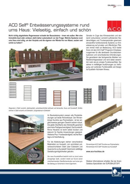 Galabau-Aktuell Ausgabe 3/2012 - Beinbrech GmbH & Co. KG