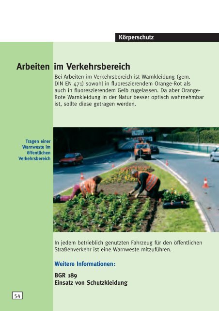 Körperschutz im Gartenbau - GBG 8 - LSV
