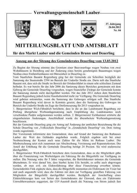Mitteilungsblatt April 2012 - Markt Laaber