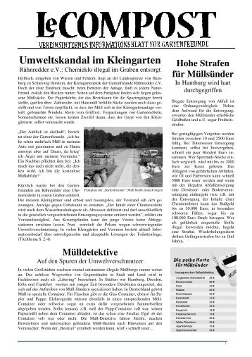 LeCompost 1. Ausgabe. Ausgabe - Gartenfreunde Rähnredder eV