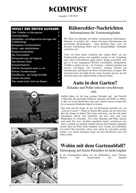 LeCompost 1. Ausgabe. Ausgabe - Gartenfreunde Rähnredder eV