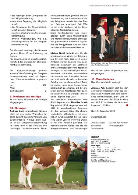 swissherdbook bulletin 2-2011-1-d