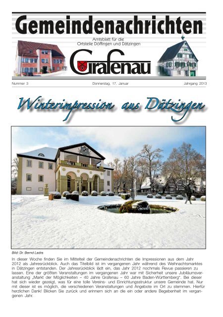Winterimpression aus Dätzingen - Grafenau