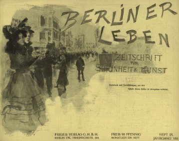 Berliner Leben: Zeitschrift für Schönheit und Kunst