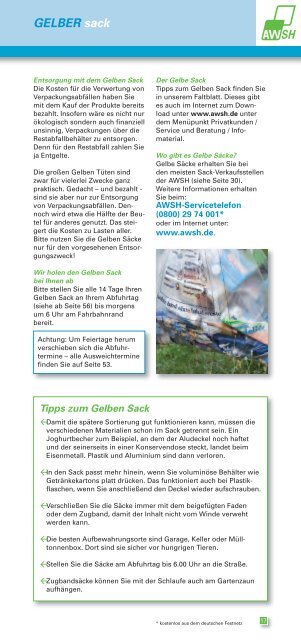 ABFUHRtermine 2013 - Abfallwirtschaft Südholstein