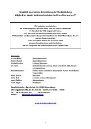 Jahresbericht 2008 als PDF - VHS Ahrensburg