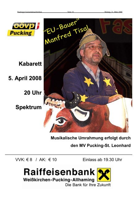 Gemeindenachrichten 4/2008 (0 bytes) - Gemeinde Pucking