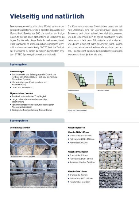 Prospekt SYTEC Systemgabion (pdf)