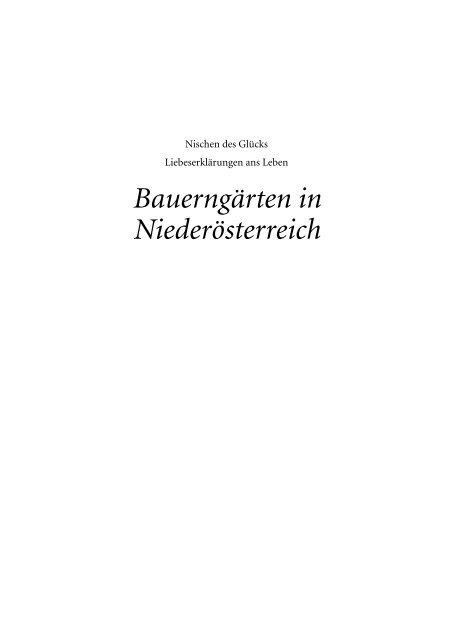 Bauerngärten in Niederösterreich - Institut für ökologischen ...