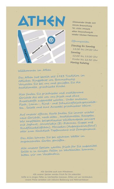 Speisekarte (PDF) - Restaurant Athen - Braunschweig
