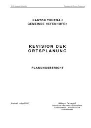 Planungsbericht Revision Ortsplanung - Gemeinde Hefenhofen