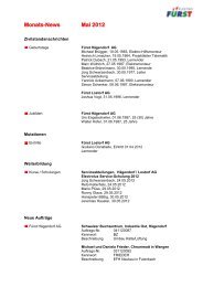 Monats-News Mai 2012 - bei Elektro-Fürst Holding AG