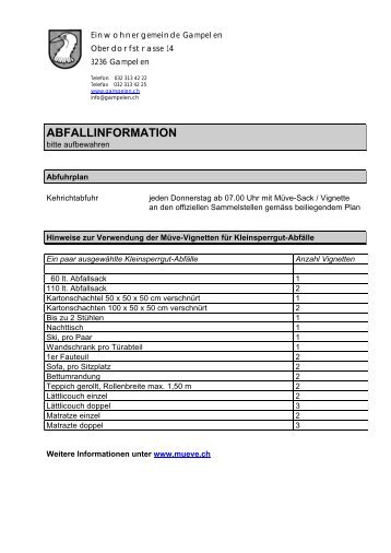 ABFALLINFORMATION - Gemeinde Gampelen