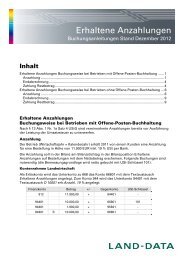 Erhaltene Anzahlungen - LAND-DATA GmbH